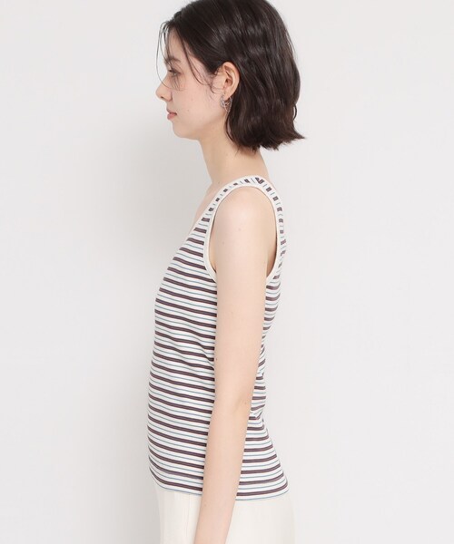 THE SHOP TK (ザ ショップ ティーケー )の「マルチボーダーニットソータンク(タンクトップ・レディース・アイボリー系2/ブラック系2/ダークブラウン系2・13/12)」の17枚目の写真