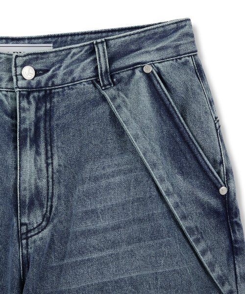 IDWS（アイドンワナセル）の「Side Flash Denim Parasuit Pants Indigo（デニムパンツ・レディース・その他・0/1/2）」の3枚目の写真