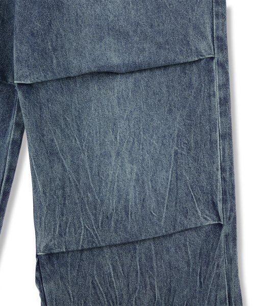 IDWS（アイドンワナセル）の「Side Flash Denim Parasuit Pants Indigo（デニムパンツ・レディース・その他・0/1/2）」の4枚目の写真