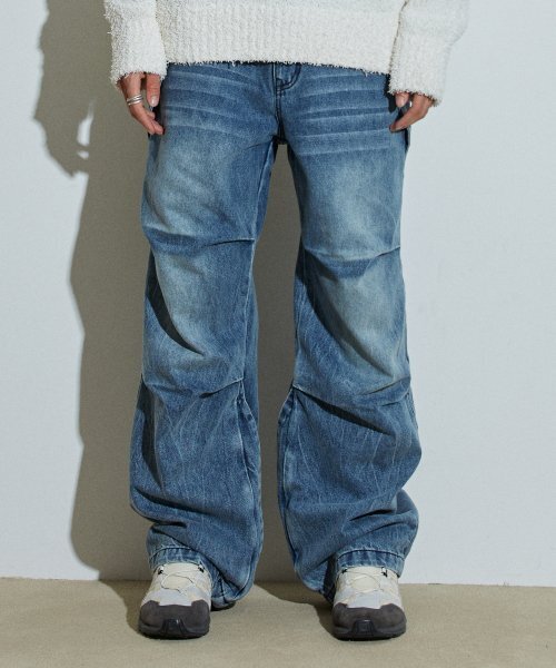 IDWS（アイドンワナセル）の「Side Flash Denim Parasuit Pants Indigo（デニムパンツ・レディース・その他・0/1/2）」の6枚目の写真