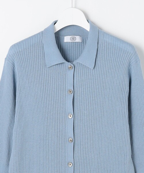 J.PRESS(ジェイプレス)の「LINEN COTTON ポロ ニット(ニット/セーター・レディース・ネイビー系/サックスブルー系/ブラウン系/レッド系・LARGE/MEDIUM)」の14枚目の写真