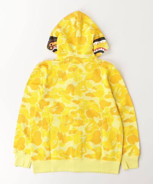 A BATHING APE（アベイシングエイプ）の「ABC CAMO MILO SHARK ZIP HOODIE（パーカー・キッズ・ブルー/ピンク/イエロー・150/160）」の12枚目の写真