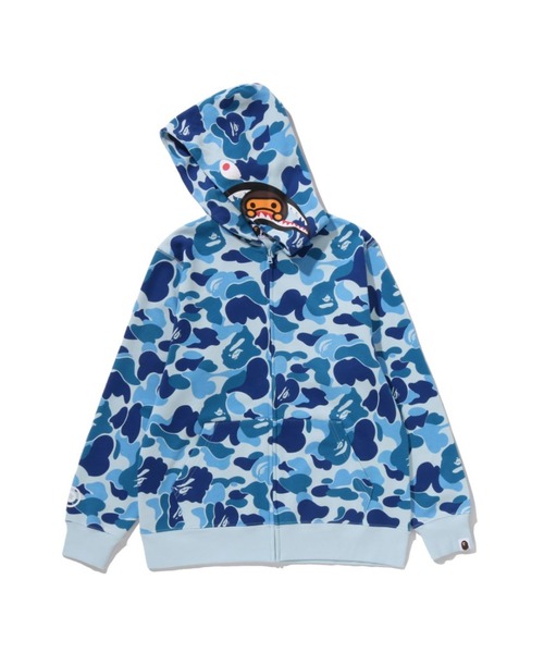 A BATHING APE（アベイシングエイプ）の「ABC CAMO MILO SHARK ZIP HOODIE（パーカー・キッズ・ブルー/ピンク/イエロー・150/160）」の6枚目の写真