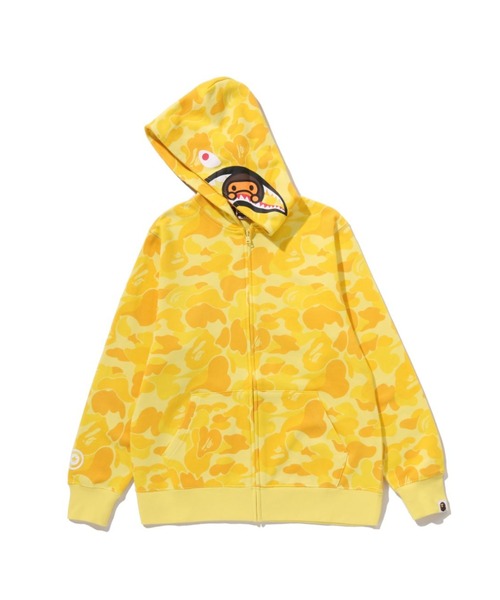 A BATHING APE（アベイシングエイプ）の「ABC CAMO MILO SHARK ZIP HOODIE（パーカー・キッズ・ブルー/ピンク/イエロー・150/160）」の7枚目の写真