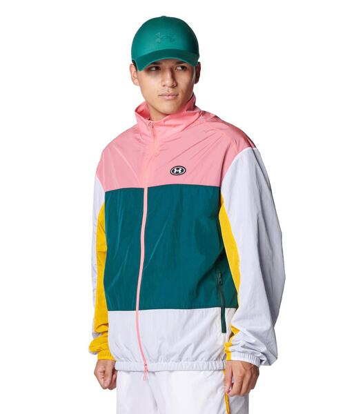 UNDER ARMOUR(アンダーアーマー)の「UAアイコン ウーブン トラック フルジップ ジャケット(ライフスタイル/メンズ)(その他アウター・メンズ・レッド・M/L/XL/2XL/S)」の1枚目の写真