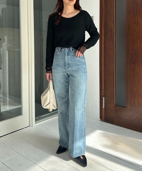 CAPRICIEUX LE'MAGE(カプリシューレマージュ)の「袖シアーレースT(Tシャツ/カットソー・レディース・ブラック/ホワイト・FREE)」の21枚目の写真