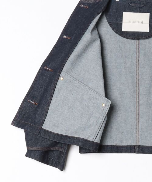 Mackintosh(マッキントッシュ)の「HUMBIE NO COLLAR SH DNM JK MB(デニムジャケット・レディース・インディゴブルー・6)」の3枚目の写真