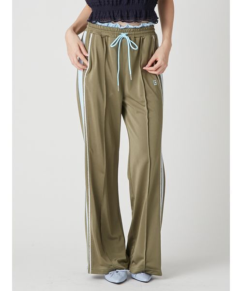 LILY BROWN（リリーブラウン）の「ピコレースフレアトラックパンツ（その他パンツ・レディース・アイボリー/カーキ/ネイビー・F）」の2枚目の写真