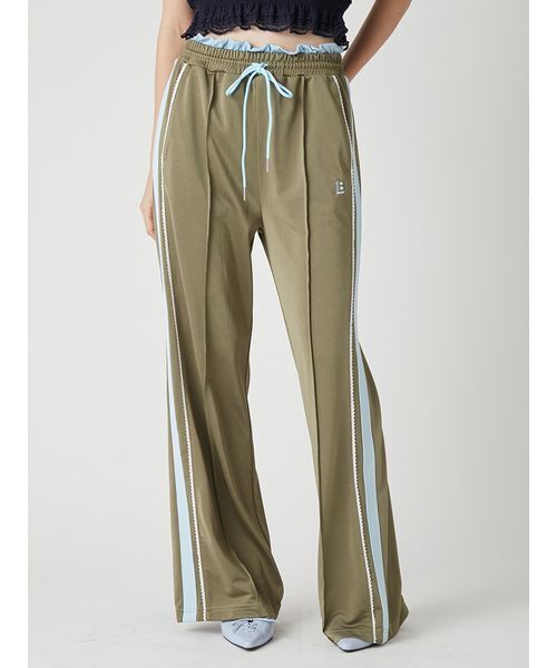 LILY BROWN（リリーブラウン）の「ピコレースフレアトラックパンツ（その他パンツ・レディース・アイボリー/カーキ/ネイビー・F）」の5枚目の写真