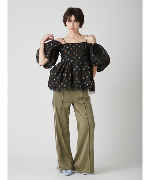 LILY BROWN（リリーブラウン）の「ピコレースフレアトラックパンツ（その他パンツ・レディース・アイボリー/カーキ/ネイビー・F）」の13枚目の写真