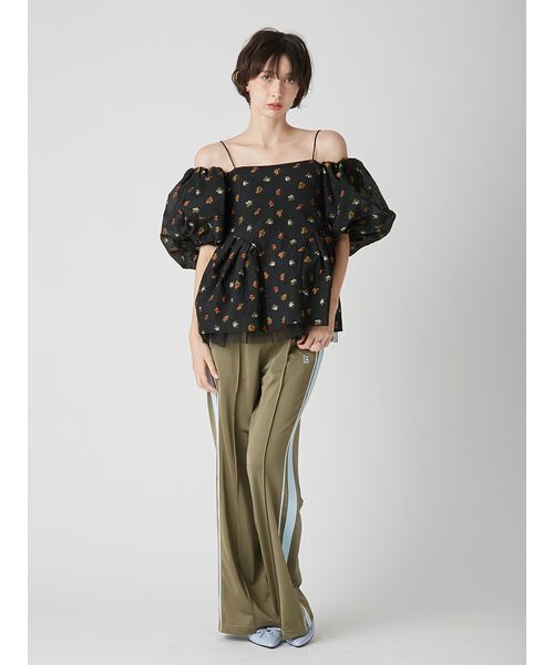 LILY BROWN（リリーブラウン）の「ピコレースフレアトラックパンツ（その他パンツ・レディース・アイボリー/カーキ/ネイビー・F）」の14枚目の写真