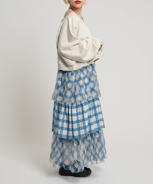 w closet(ダブルクローゼット)の「シアーワンショルスウェット(Tシャツ/カットソー・レディース・アイボリー/グリーン/グレー・FREE)」の22枚目の写真