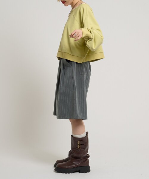 w closet(ダブルクローゼット)の「シアーワンショルスウェット(Tシャツ/カットソー・レディース・アイボリー/グリーン/グレー・FREE)」の14枚目の写真