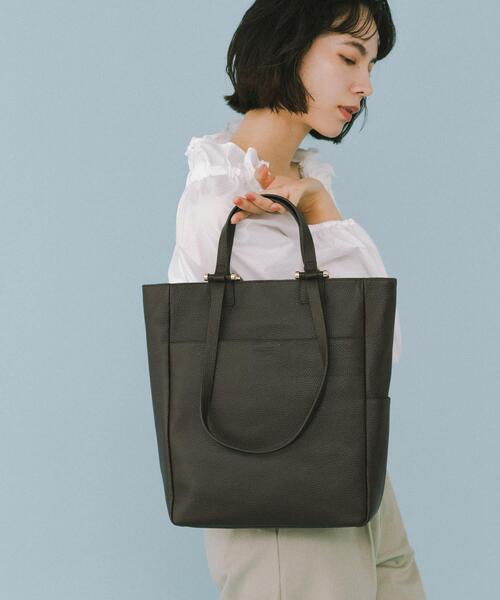 RODE SKO（ロデスコ）の「レザー2WAYトートバッグ（トートバッグ・レディース・オフホワイト/ブラウン系その他/ブラック・ONE）」の5枚目の写真