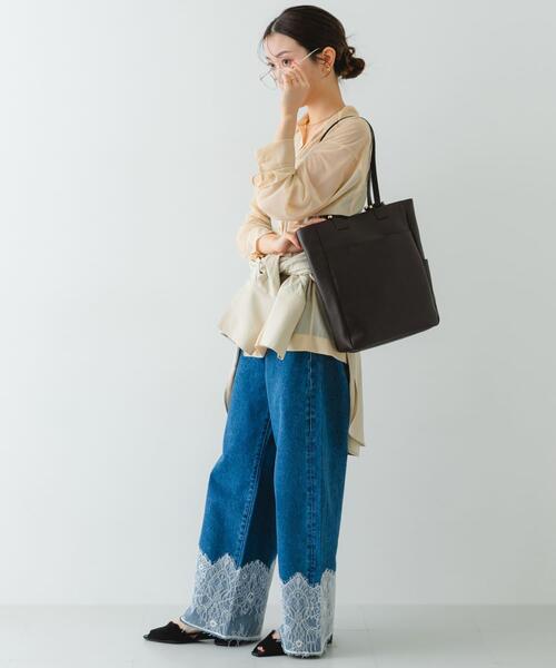 RODE SKO（ロデスコ）の「レザー2WAYトートバッグ（トートバッグ・レディース・オフホワイト/ブラウン系その他/ブラック・ONE）」の20枚目の写真