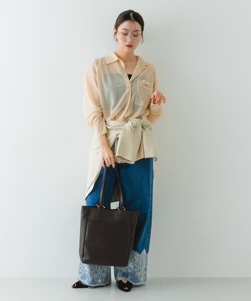 RODE SKO（ロデスコ）の「レザー2WAYトートバッグ（トートバッグ・レディース・オフホワイト/ブラウン系その他/ブラック・ONE）」の22枚目の写真