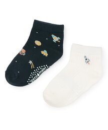 宇宙柄ショートソックス2P