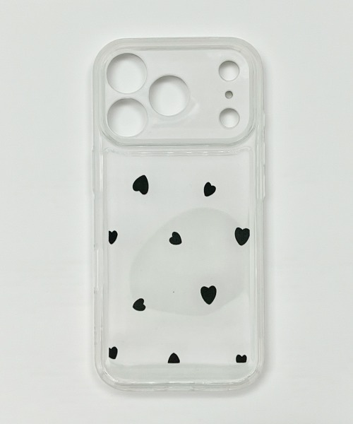 Fun & Daily(ファンアンドデイリー)の「Heart Dot Clear iPhone Case 16 17 Pro ProMax / アイフォンケース(スマホケース/カバー・レディース・ブラック/クリア・iPhone 16/iPhone 17 Pro Max/iPhone 17 Pro/iPhone 17/iPhone 16 Pro)」の6枚目の写真