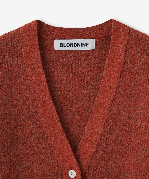 BLOND9(ブロンドナイン)の「ウールブランデードリブカーディガン_オレンジ(カーディガン/ボレロ・レディース・オレンジ・MEDIUM)」の3枚目の写真