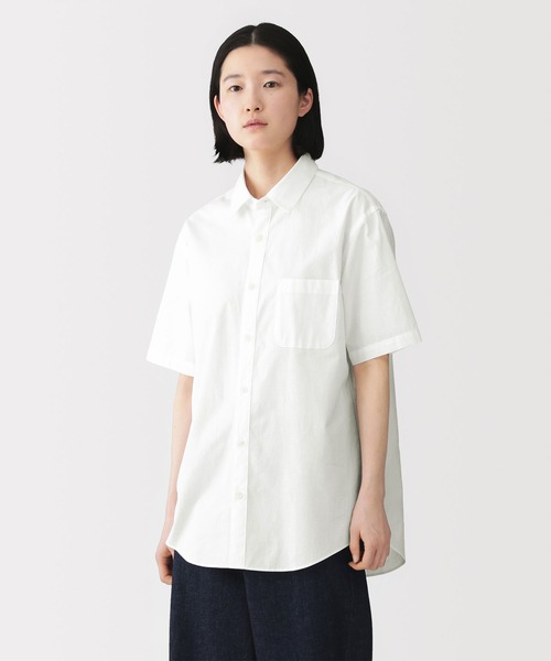 無印良品(ムジルシリョウヒン)の「紳士 洗いざらしブロード半袖シャツ(シャツ/ブラウス・メンズ・ブルー/ネイビー系/サックスブルー/ブラック/ライトグレー系/ホワイト・XL/L/M/S)」の7枚目の写真