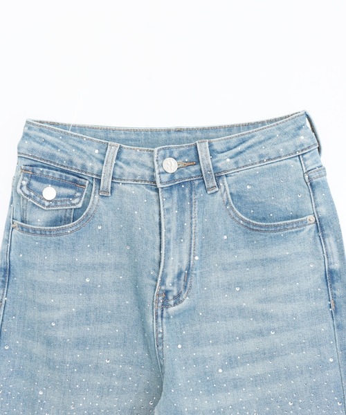 ANAP（アナップ）の「ラインストーンフレアデニム（デニムパンツ・レディース・ブルー・M/S）」の10枚目の写真