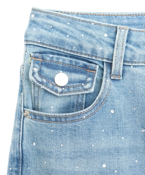 ANAP（アナップ）の「ラインストーンフレアデニム（デニムパンツ・レディース・ブルー・M/S）」の11枚目の写真