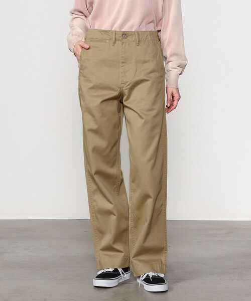 Buzz Rickson's(バズリクソンズ)の「BUZZ RICKSON'S | 〈別注〉コットン ミリタリーチノ 1942 MODEL WOMEN(チノパンツ・レディース・カーキ・28/29)」の1枚目の写真