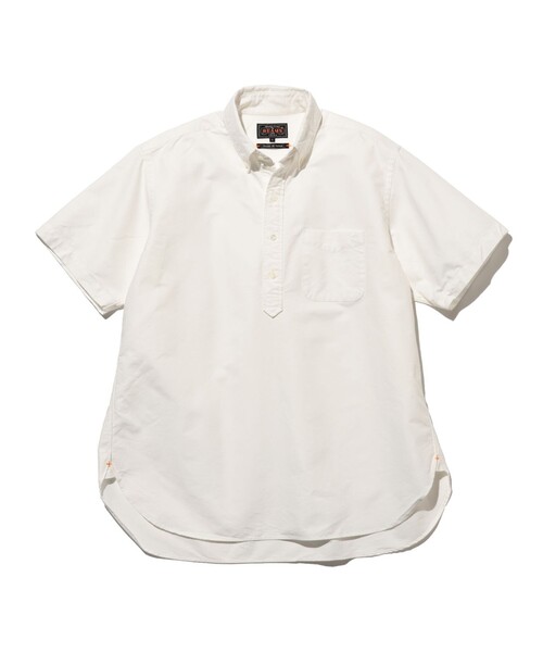 BEAMS PLUS（ビームスプラス）の「B.D. Pullover Classic-fit American Oxford（シャツ/ブラウス・メンズ・ホワイト/ブルー・LARGE/MEDIUM/X-LARGE/SMALL）」の2枚目の写真