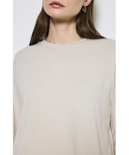 AZUL by moussy(アズールバイマウジー)の「【身長/骨格別着用画像あり】ロングスリーブストレートワンピース 秋服 冬服 春服 体系カバー(ワンピース・レディース・杢グレー/グレイッシュベージュ/ブラック・MEDIUM/SMALL)」の22枚目の写真