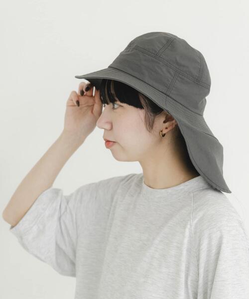 EKAL（エカル）の「『UR TECH』ナイロンタッサーサンシェードハット（ハット・レディース・ネイビー/イエロー系その他/グレー/ベージュ・ONE）」の2枚目の写真