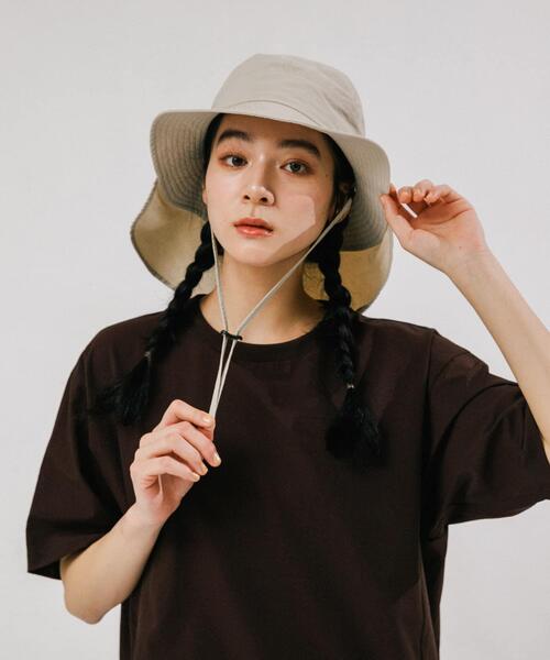 EKAL（エカル）の「『UR TECH』ナイロンタッサーサンシェードハット（ハット・レディース・ネイビー/イエロー系その他/グレー/ベージュ・ONE）」の9枚目の写真