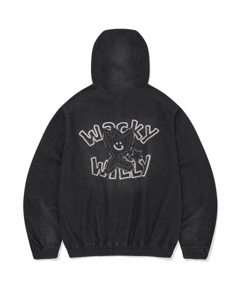 Wacky WiLLy(ワッキーウィリー)の「グラフィックデニムフードジャケットブラック(パーカー・レディース・その他・SMALL/MEDIUM/LARGE/X-LARGE)」の3枚目の写真