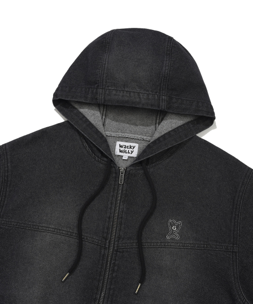 Wacky WiLLy(ワッキーウィリー)の「グラフィックデニムフードジャケットブラック(パーカー・レディース・その他・SMALL/MEDIUM/LARGE/X-LARGE)」の4枚目の写真