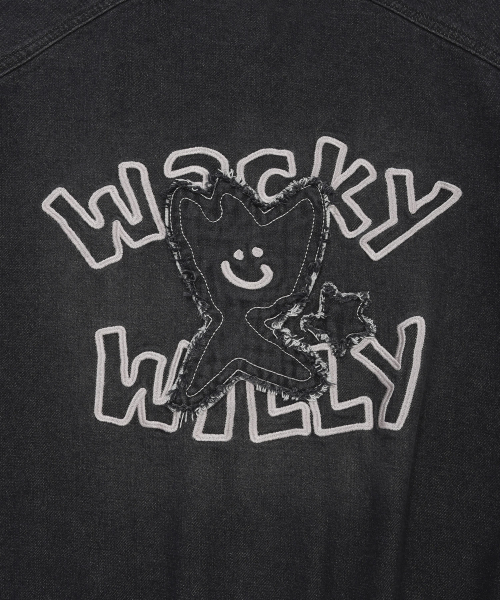 Wacky WiLLy(ワッキーウィリー)の「グラフィックデニムフードジャケットブラック(パーカー・レディース・その他・SMALL/MEDIUM/LARGE/X-LARGE)」の8枚目の写真