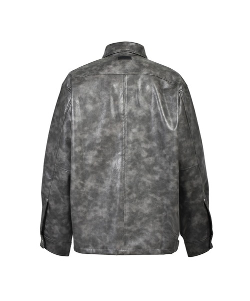 BREATH（ブレス）の「NEW RICH FAUX LEATHER SHIRT（シャツ/ブラウス・メンズ・ブラック/グレー・LARGE/MEDIUM/SMALL）」の3枚目の写真