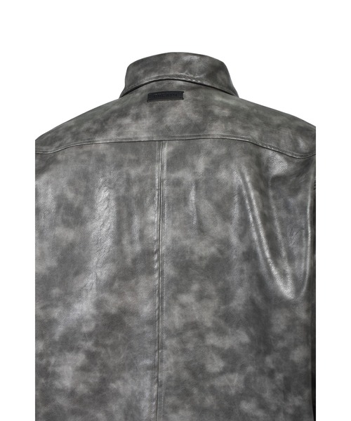 BREATH（ブレス）の「NEW RICH FAUX LEATHER SHIRT（シャツ/ブラウス・メンズ・ブラック/グレー・LARGE/MEDIUM/SMALL）」の6枚目の写真