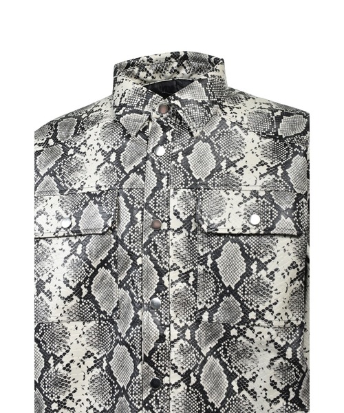 BREATH（ブレス）の「NEW RICH FAUX LEATHER SHIRT（シャツ/ブラウス・メンズ・ブラック/グレー・LARGE/MEDIUM/SMALL）」の9枚目の写真