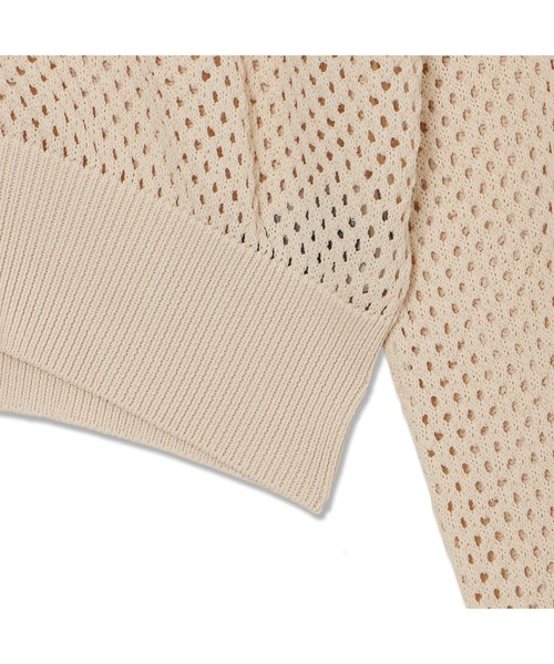 Guess（ゲス）の「GABRY Zipper Bomber Sweater セーター （ブルゾン・レディース・ライトベージュ/ブラック・X-SMALL/SMALL/MEDIUM/LARGE）」の7枚目の写真