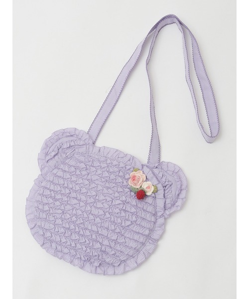 PINK HOUSE（ピンクハウス）の「テディシルエットフリルポシェット（ショルダーバッグ・レディース・レッド/ピンク/ラベンダー/スカイブルー/ブラック・フリー）」の4枚目の写真