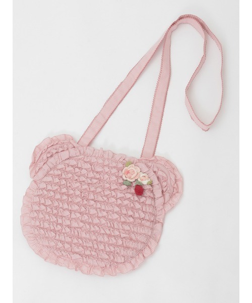 PINK HOUSE（ピンクハウス）の「テディシルエットフリルポシェット（ショルダーバッグ・レディース・レッド/ピンク/ラベンダー/スカイブルー/ブラック・フリー）」の8枚目の写真