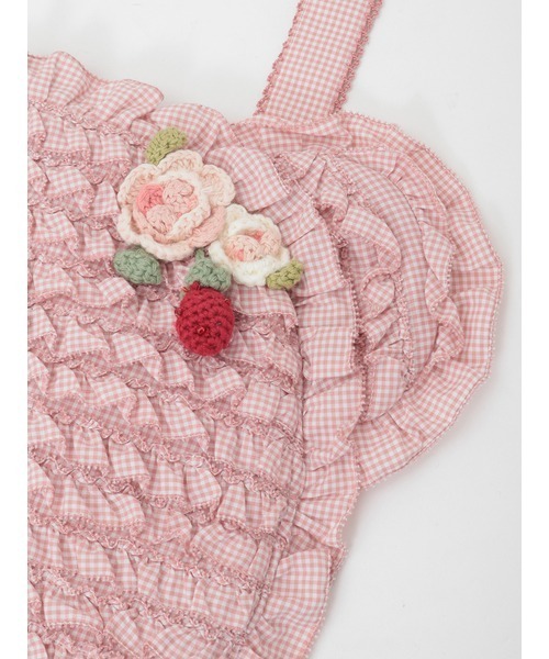 PINK HOUSE（ピンクハウス）の「テディシルエットフリルポシェット（ショルダーバッグ・レディース・レッド/ピンク/ラベンダー/スカイブルー/ブラック・フリー）」の10枚目の写真