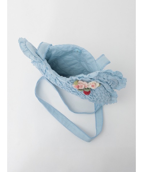 PINK HOUSE（ピンクハウス）の「テディシルエットフリルポシェット（ショルダーバッグ・レディース・レッド/ピンク/ラベンダー/スカイブルー/ブラック・フリー）」の7枚目の写真