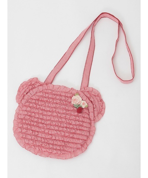 PINK HOUSE（ピンクハウス）の「テディシルエットフリルポシェット（ショルダーバッグ・レディース・レッド/ピンク/ラベンダー/スカイブルー/ブラック・フリー）」の18枚目の写真