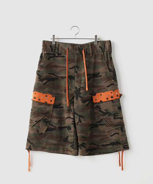 PLATEAU STUDIO（プラトースタジオ）の「PLATEAU STUDIO / プラトースタジオ Camo sweat shorts（その他パンツ・メンズ・カーキ・3/2）」の3枚目の写真
