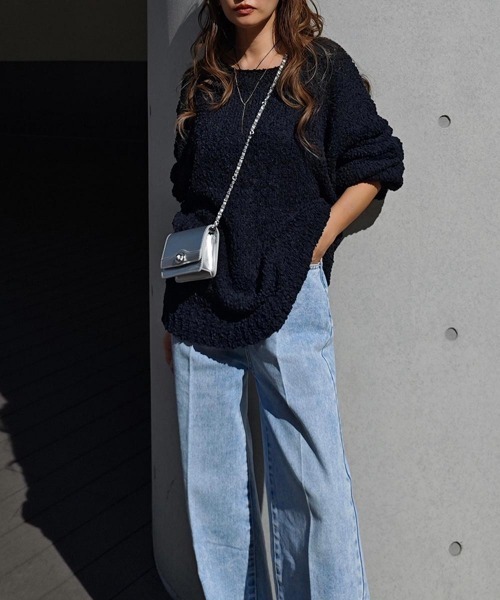 esutoreja（エストレジャ）の「ポップコーンニットプルオーバー（ニット/セーター・レディース・アイボリー/ブラック/ピンク・FREE）」の18枚目の写真