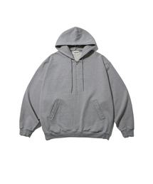 ANGLAN | Huge Half-Zip Hoodie - Melange Grey(パーカー)