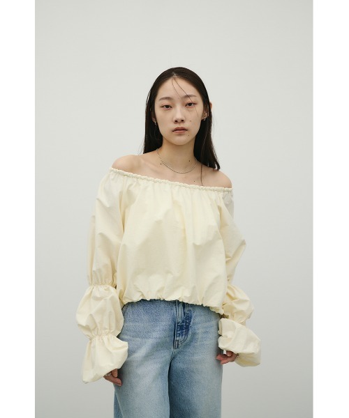STYLEMIXER(スタイルミキサー)の「ランタンスリーブオフショルトップ(シャツ/ブラウス・レディース・ホワイト/イエロー/ブラック・FREE)」の18枚目の写真