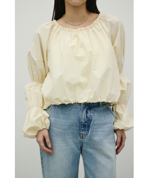 STYLEMIXER(スタイルミキサー)の「ランタンスリーブオフショルトップ(シャツ/ブラウス・レディース・ホワイト/イエロー/ブラック・FREE)」の20枚目の写真