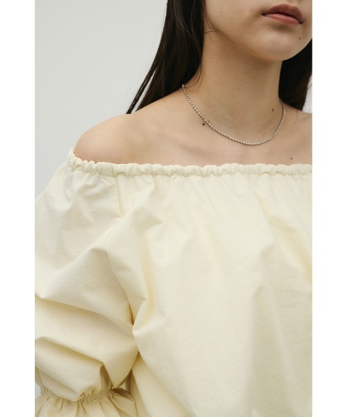 STYLEMIXER(スタイルミキサー)の「ランタンスリーブオフショルトップ(シャツ/ブラウス・レディース・ホワイト/イエロー/ブラック・FREE)」の22枚目の写真