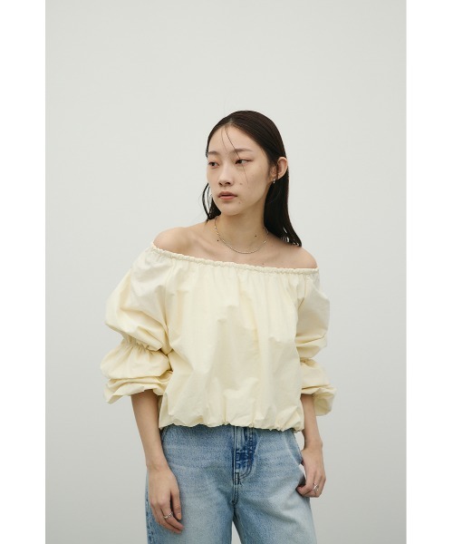 STYLEMIXER(スタイルミキサー)の「ランタンスリーブオフショルトップ(シャツ/ブラウス・レディース・ホワイト/イエロー/ブラック・FREE)」の15枚目の写真